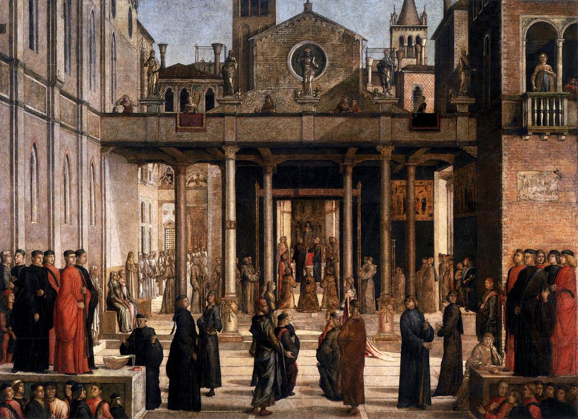 The Relic of the Holy Cross is offered to the Scuola Grande di San Giovanni Evangelista