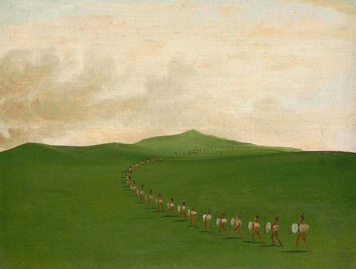 Foot War Party on the March, Upper Missouri