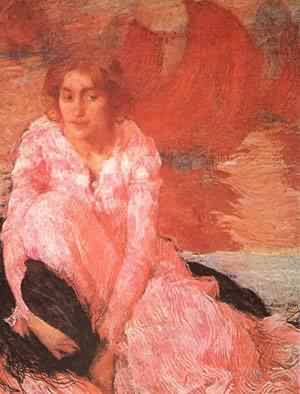Girl In A Pink Dress 1900-1902