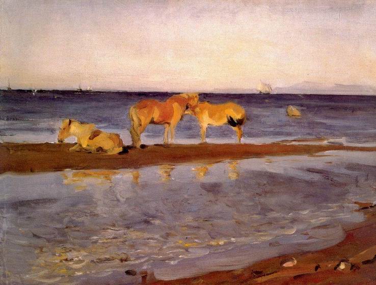 Horses on the Beach