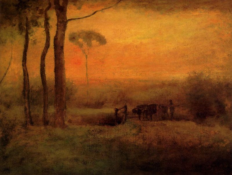 Pastoral Landscape at Sunset