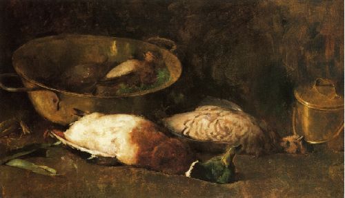 Still Life with Mallards and Copper Pots