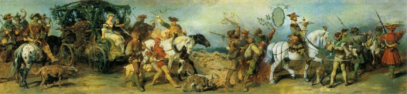 The Anniversary Parade - Hunting Party with Treasure Wagon