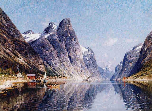 A Norwegian Fjord Scene