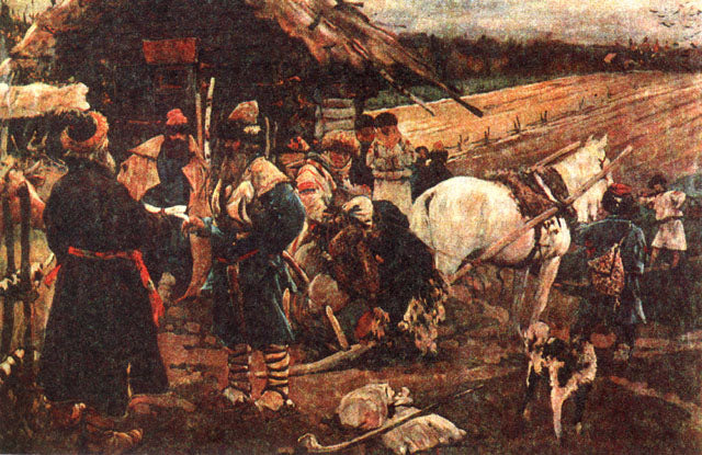 A Peasant Leaving His Landlord
