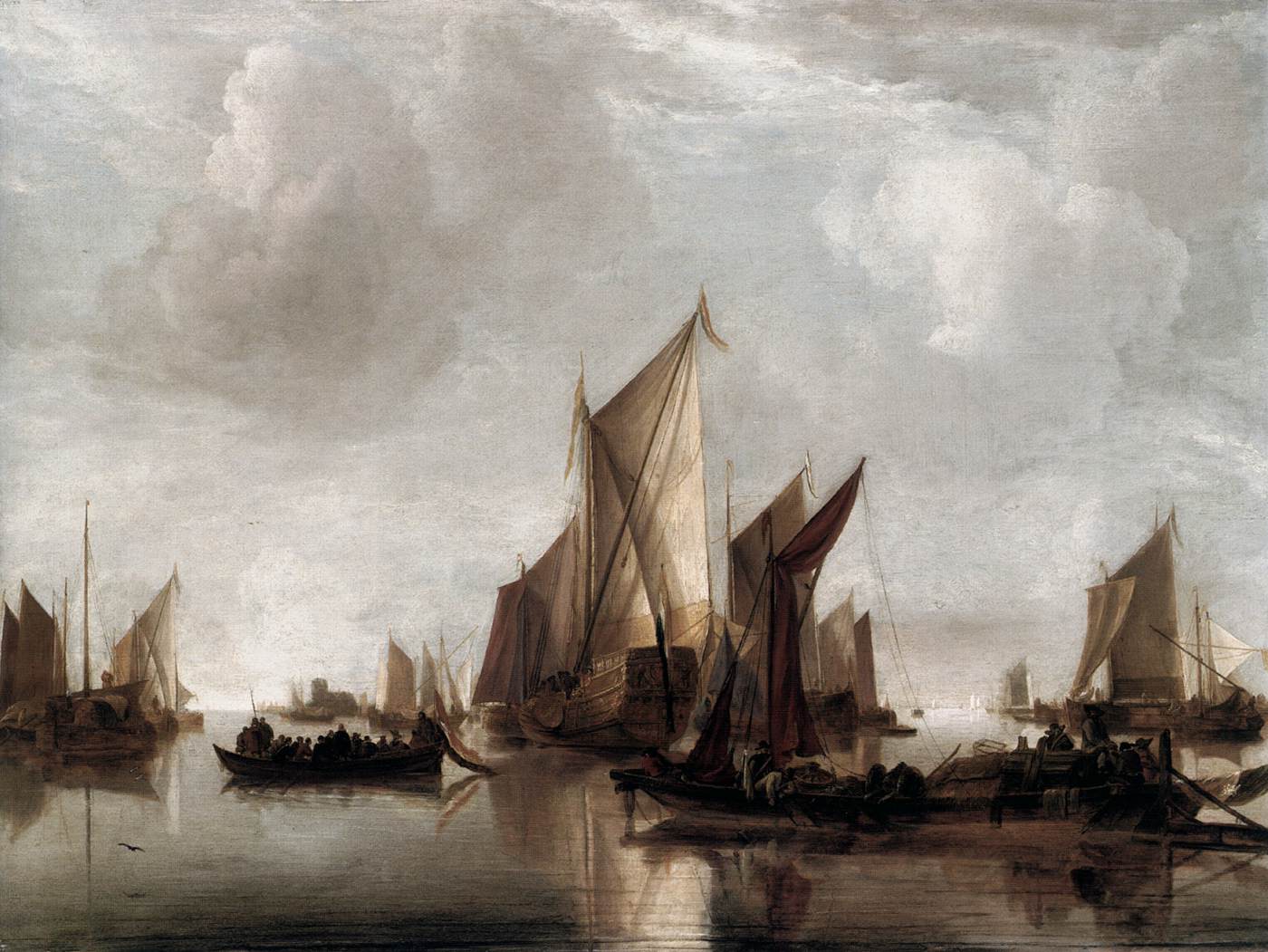 A State Yacht and Other Craft in Calm Water