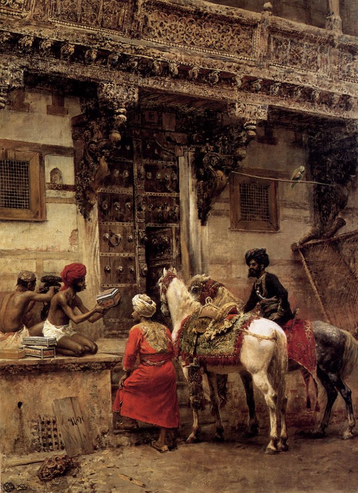 Craftsman Selling Cases By A Teak-Wood Building, Ahmedabad