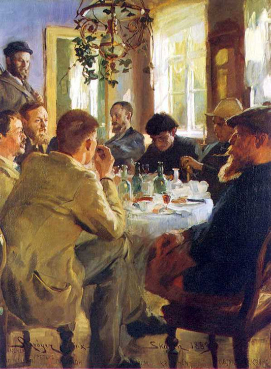 Almuerzo con pintores de Skagen
