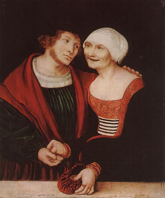 Amorous Old Woman and Young Man