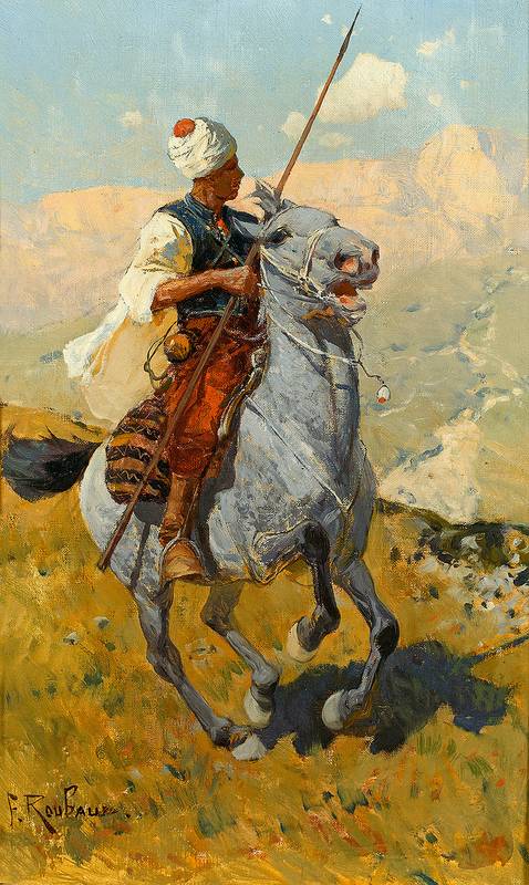 Armed Circassian Horse Galloping