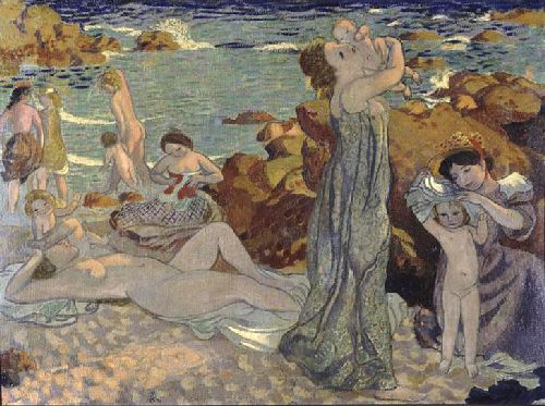Baigneuses plage du Pouldu