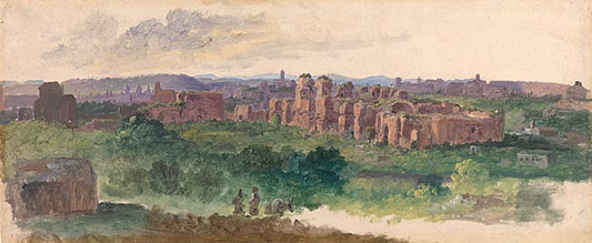 Distant View of Rome with the Baths of Caracalla