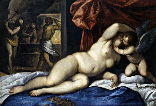 Venus and Cupid at Vulcan's Forge