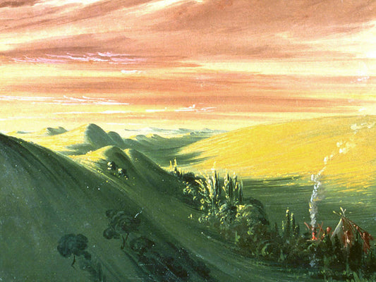 Indians Encamping at Sunset, Upper Missouri