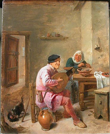 Interior of a Room with Figures