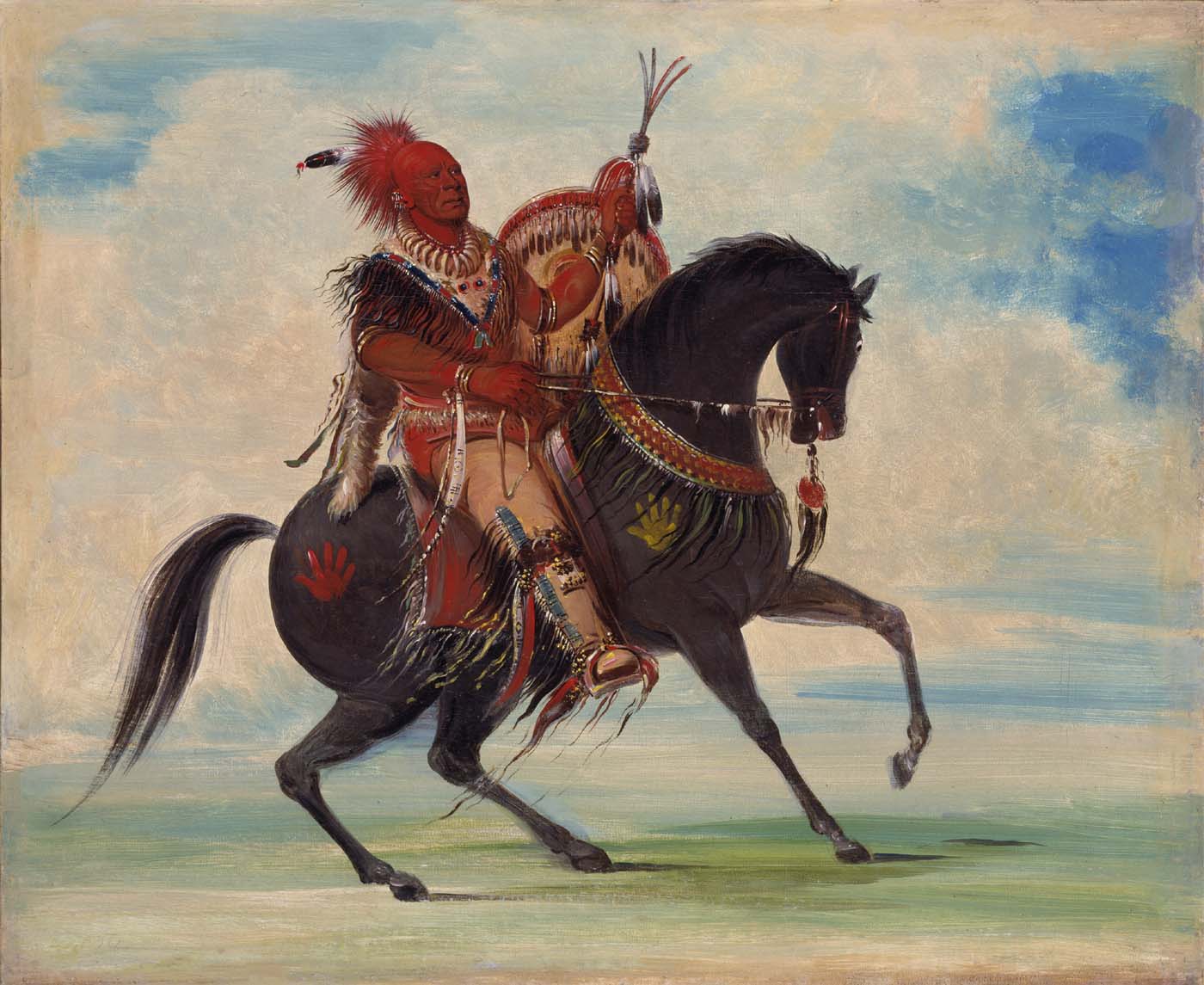 Kee o kuk, The Watchful Fox, Chief of the Tribe, on Horseback