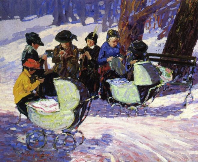 Knitting for the Soldiers - High Bridge Park