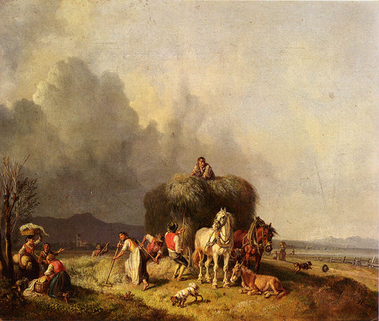 Loading the Hay Wagon