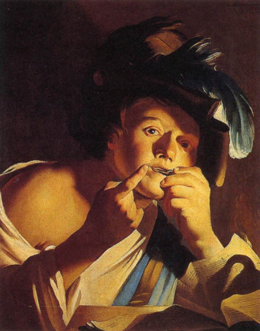 Man Playing a Jew's Harp