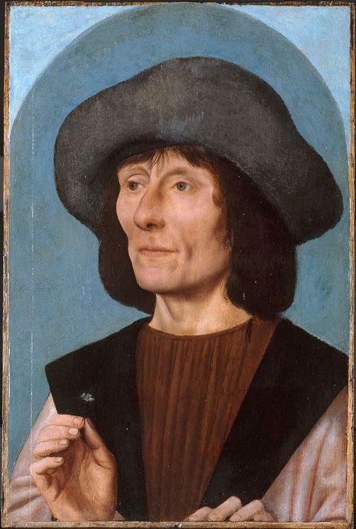 Portrait of a Man with a Pink