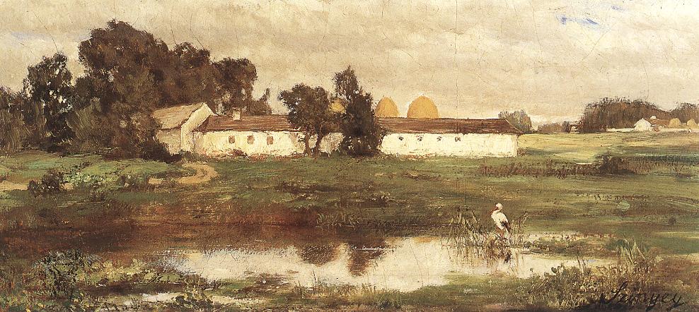 Puszta with Stork