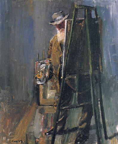 Self-Portrait with Easel