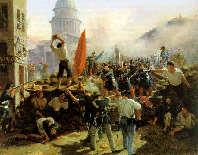 Battle at Soufflot, Barricades at Rue Soufflot Street
