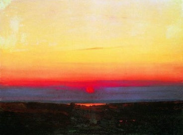 Sunset in the steppes to the sea 1898 1908