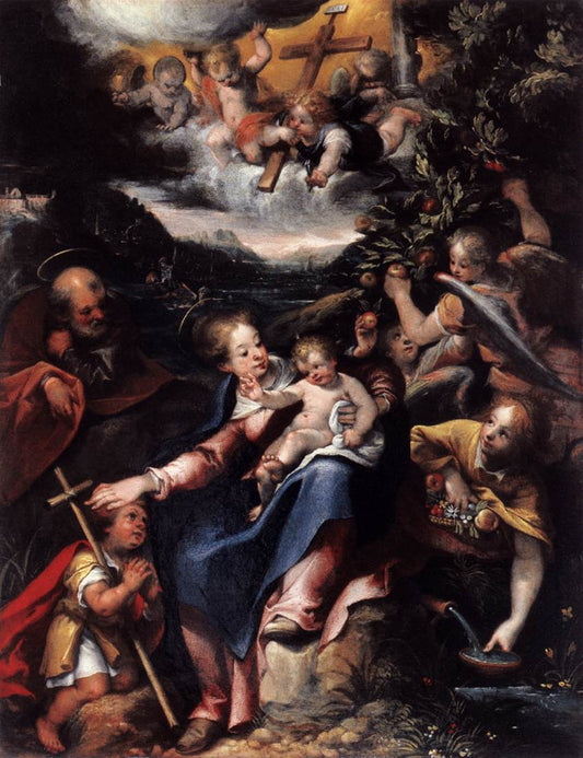 The Holy Family with the Infant St John the Baptist in a Landsca
