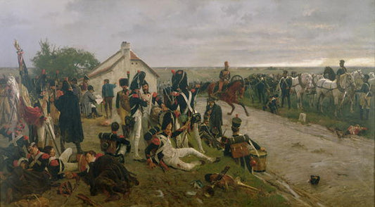 The Morning of The Battle of Waterloo the French Await Napoleon'