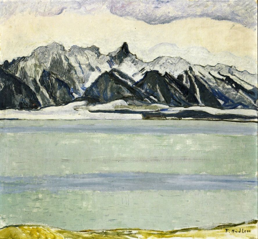 Thunersee with Stockhornkette in Winter