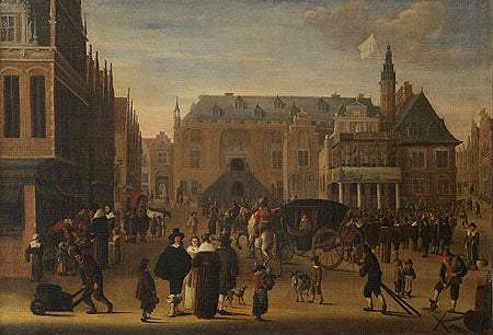 View of the Groote Market in Haarlem